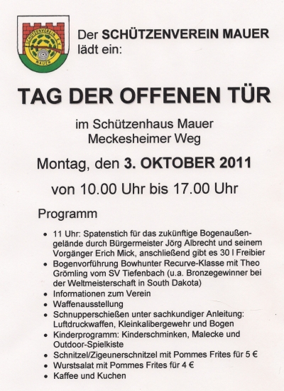Tag der offenen T&uuml;r